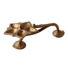 Brass Paanch Diya Oil Lamp