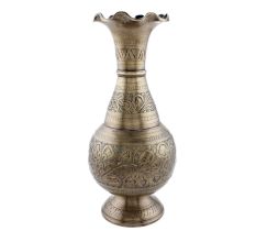 Brass Flower vaseÂ With Intricate Floral Design