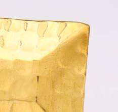 Square Brass Hammered Cabinet Knobs