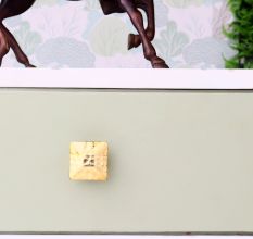 Square Brass Hammered Cabinet Knobs