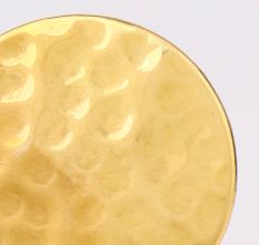 Round Brass Hammered Cabinet Knobs