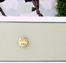 Round Brass Hammered Cabinet Knobs