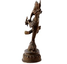 Brass Statue Of Lord Ganesha Standing On A Mooshak