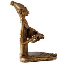 Brass Dhokra Musician Figurine