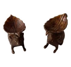 Brass Rat And Leaf Oil Lamp Or Diya