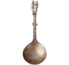 Brass Spoon Or Ladle With Man and Women Figurine