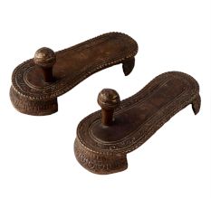 Elaborate BrassÂ PadukaÂ With High Platform