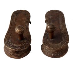 Elaborate BrassÂ PadukaÂ With High Platform