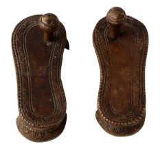 Elaborate BrassÂ PadukaÂ With High Platform