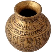 South IndianÂ Brass Lota With Fine Engraving