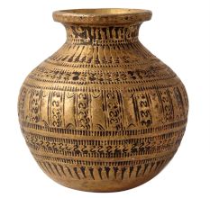South IndianÂ Brass Lota With Fine Engraving