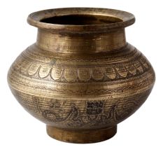 Brass Water Pot With Intricate Pot