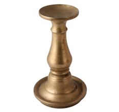 Golden Brass Pillar Candle Holder