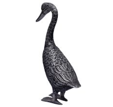 Brass Standing Duck Figurine With Intricate Design