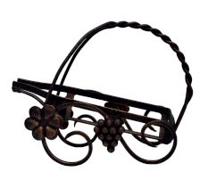 Wrought Iron Bottle Carrier For Decoration