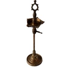 Long Indian StandÂ Brass Oil Lamp Diya