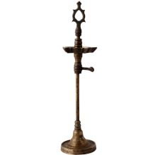 Long Indian StandÂ Brass Oil Lamp Diya