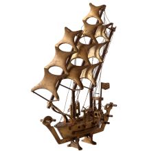 Hand Crafted Old Model Brass Sea Ship