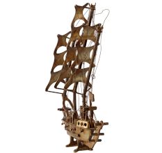 Hand Crafted Old Model Brass Sea Ship