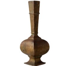 Vintage BrassÂ Vase in a Rustic Style
