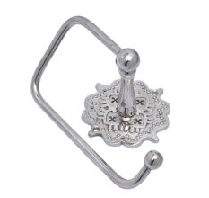 Silver Wall Mounted Brass Toilet Roll Holder