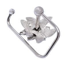 Brass Silver Butterfly Toilet Roll Holder
