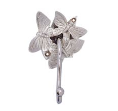 Brass Silver Butterfly Shaped Wall Hook