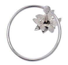 Brass Silver Butterfly Towel Ring