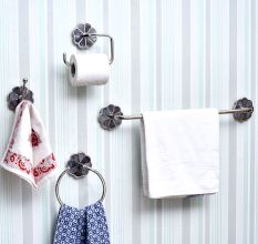 Brass Mother Of Pearl Towel Ring