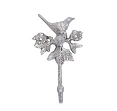 Brass Bird Sitting On Branch Hook
