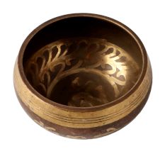 Brass Etched Om Tibeten Bowl