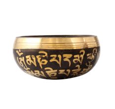 Tibetan Black Brass Singing Bowl from Nepal