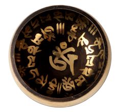 Tibetan Black Brass Singing Bowl from Nepal