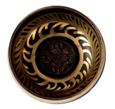 Black Brass Tibetan Singing Bowl For Meditation