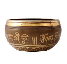 Brown Brass Tibetan Mantra Singing Bowl