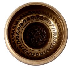 Brown Brass Tibetan Mantra Singing Bowl