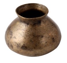 Used Brass Water Pot With Flat Base