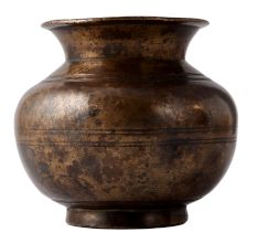 Vintage Finish Brass Carving Pot
