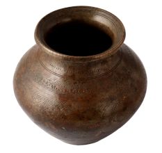 Faded Carved Design Brass Water Pot