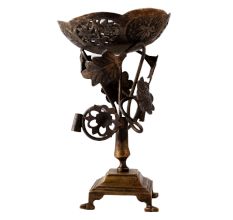 Brass Incense burner Stand With Leaves foliage