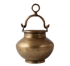 Brass Hand Craved Hanging Lota Or Pot
