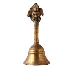 Brass Hand Held Bell With God Finial