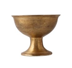 Golden Brass Cup With Circular Base