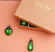 25 Pieces Modern Green Coloured Christmas Ornaments