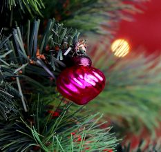25 Pieces Pink Tiny Christmas Ornaments 