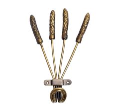 Abstract 4 Skewer Aluminum Hook
