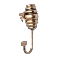 Bee Honeycomb Aluminum Hook In Golden Finish