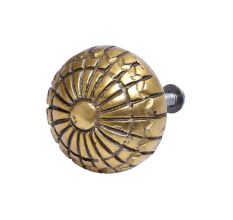 Engraved Flower Aluminum Knob