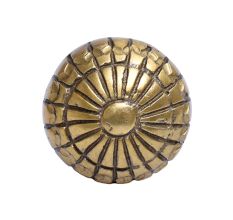 Engraved Flower Aluminum Knob