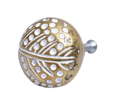 Fish Bone  Dotted Aluminum Knob